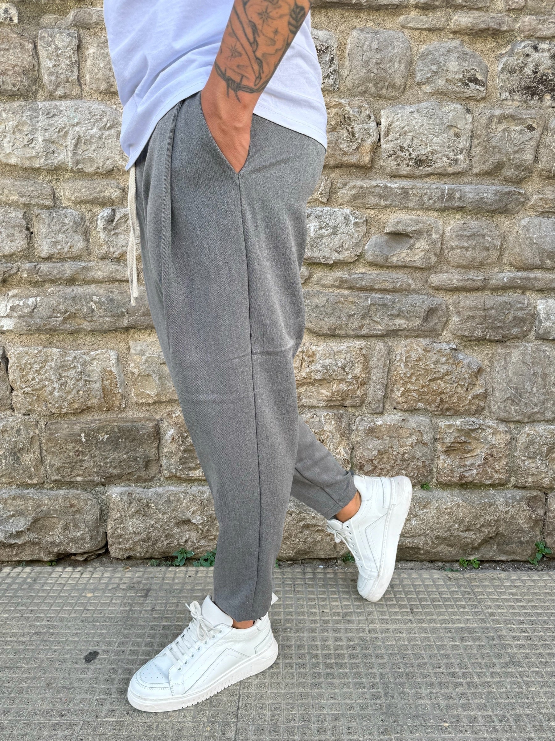 PANTALACCIO DIK NJB GRIGIO MELANGIATO