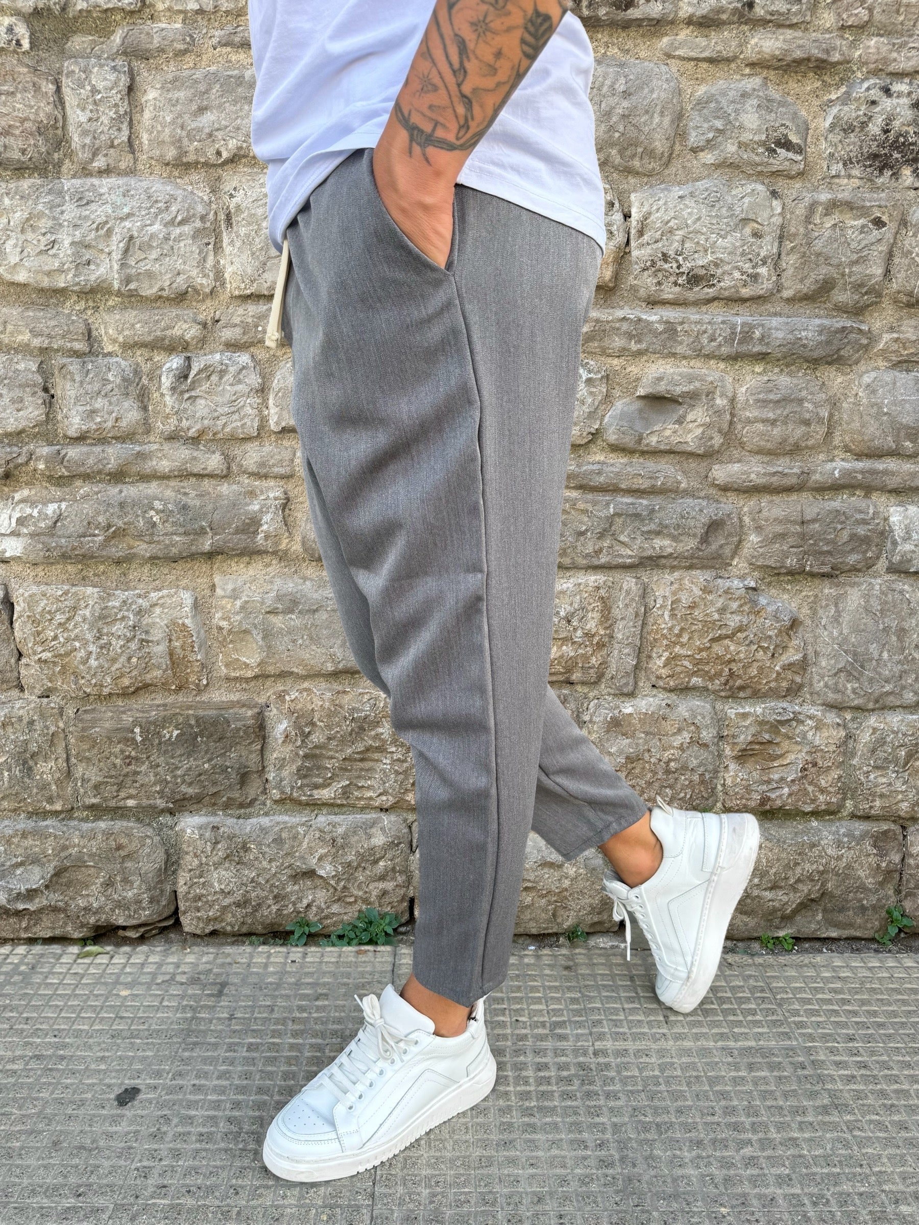 PANTALACCIO DANILO NJB GRIGIO MELANGIATO