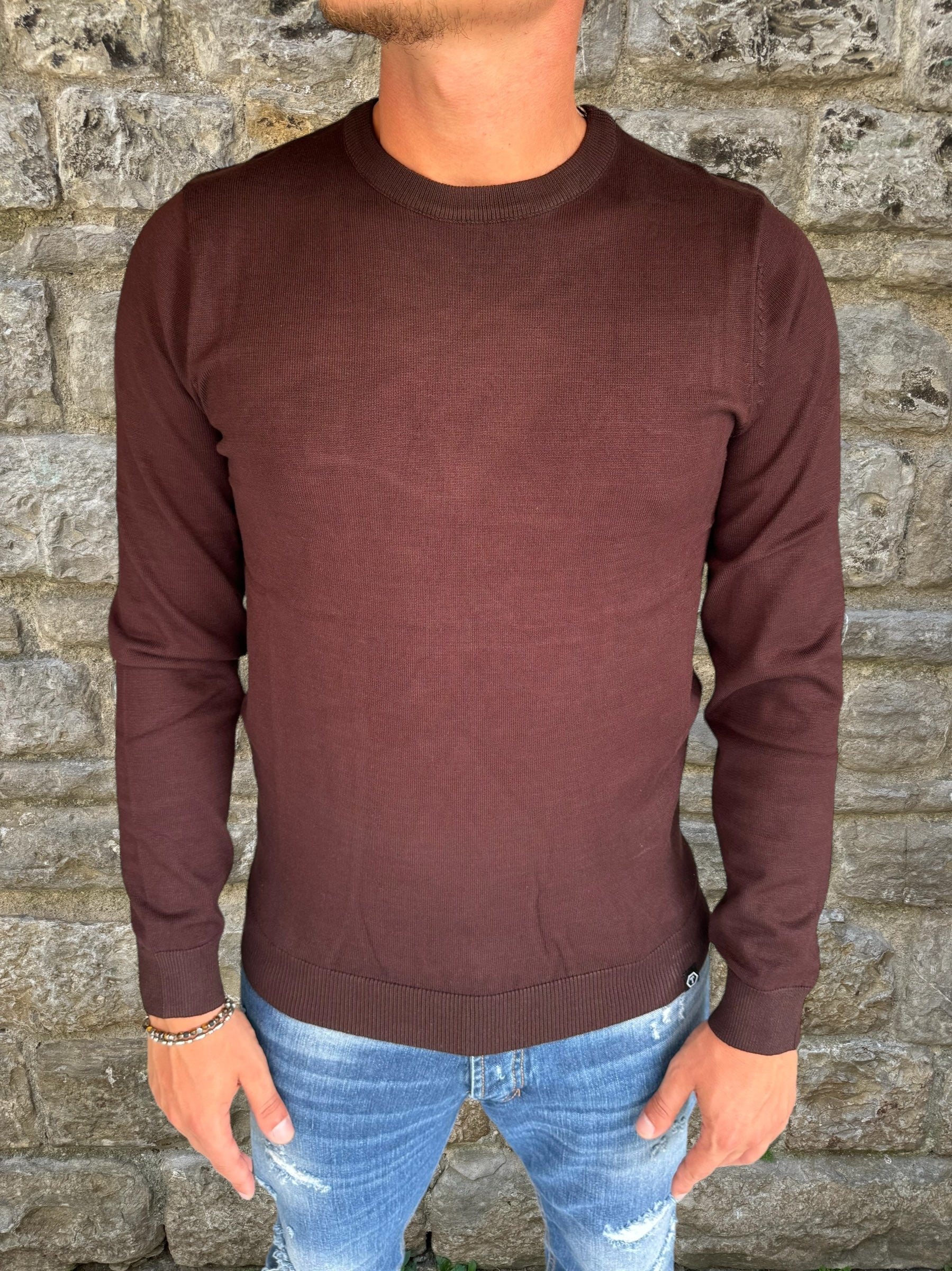 MAGLIONE VISCOSA TELAMIRA RTM02 MARRONE