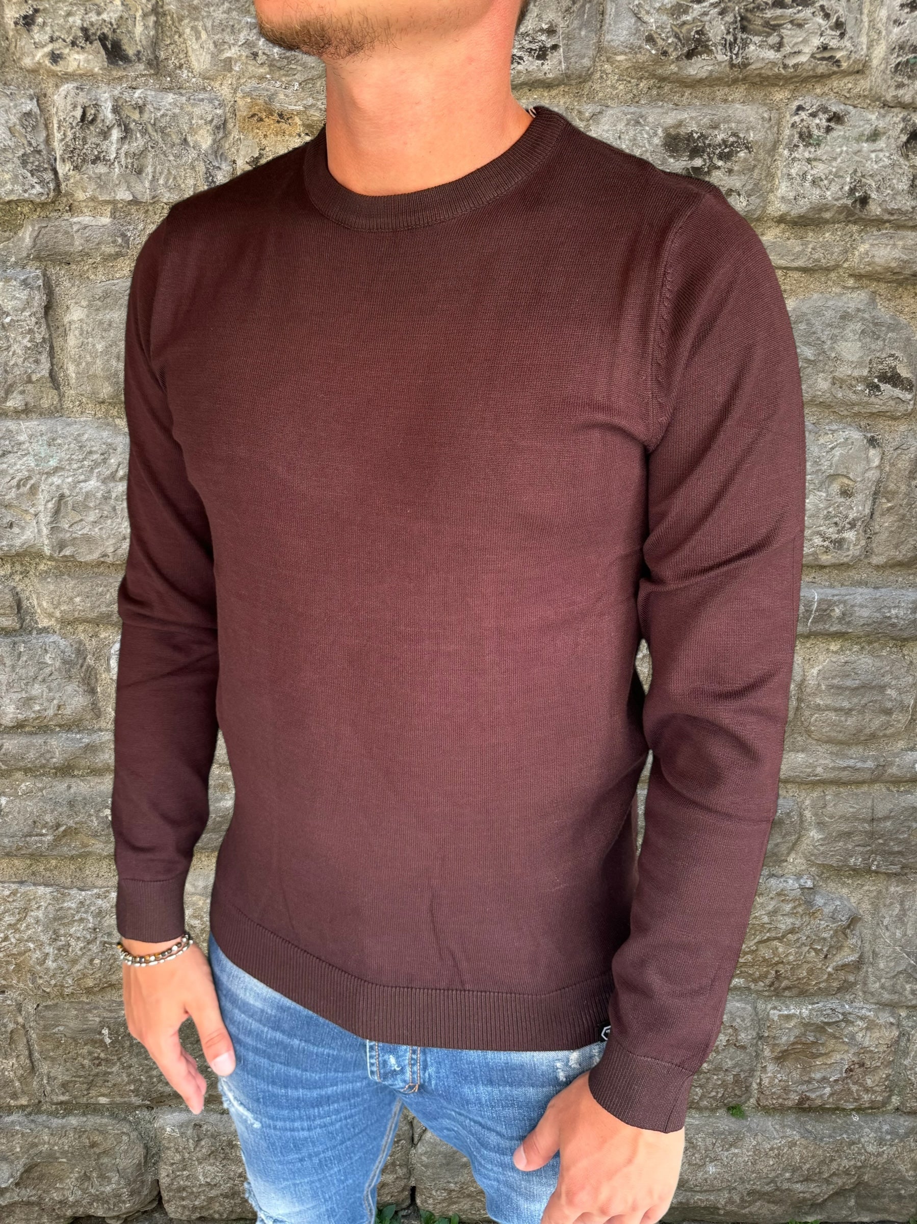 MAGLIONE VISCOSA TELAMIRA RTM02 MARRONE