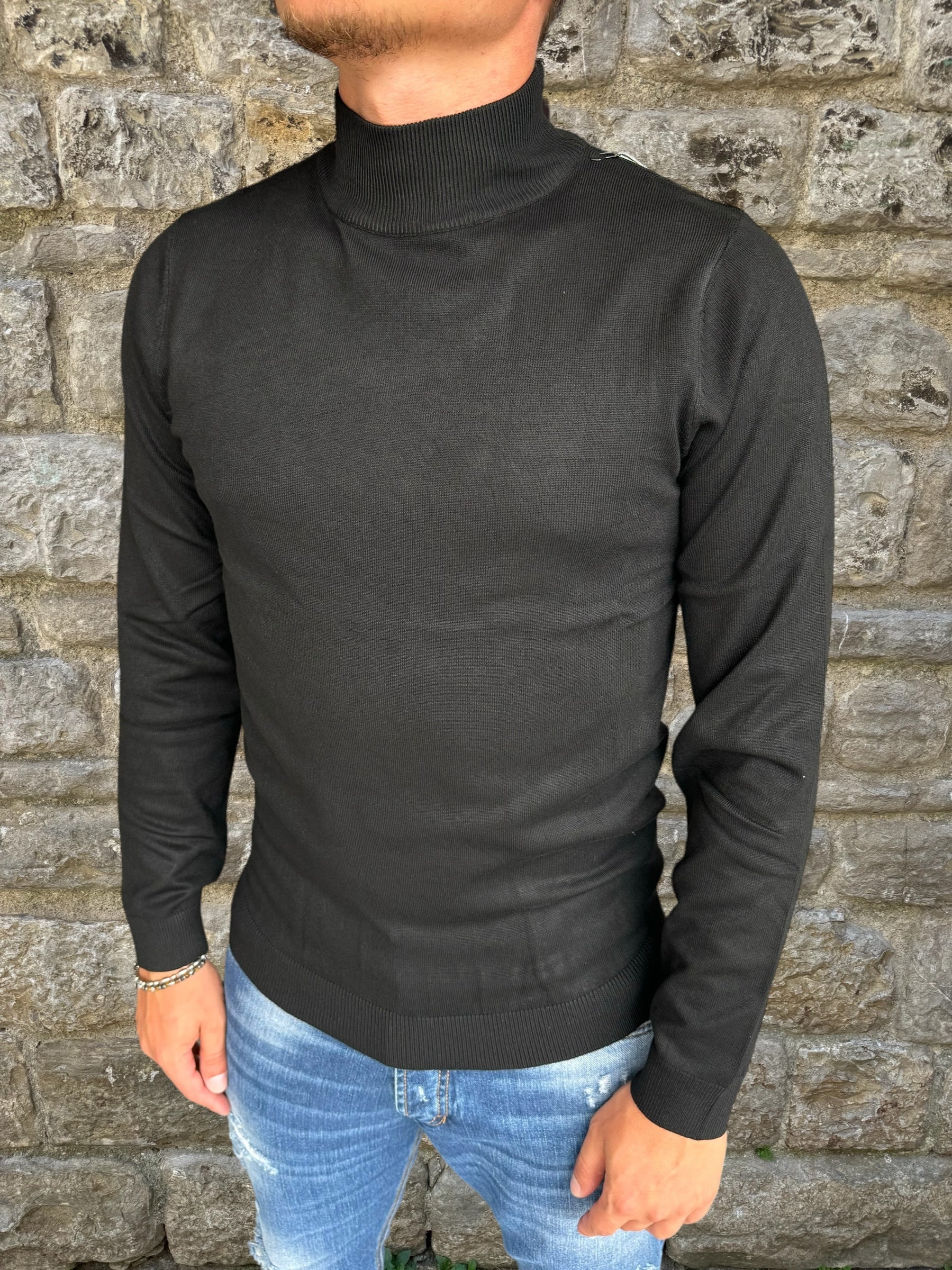 MAGLIONE LUPETTO TELAMIRA RTM03 NERO