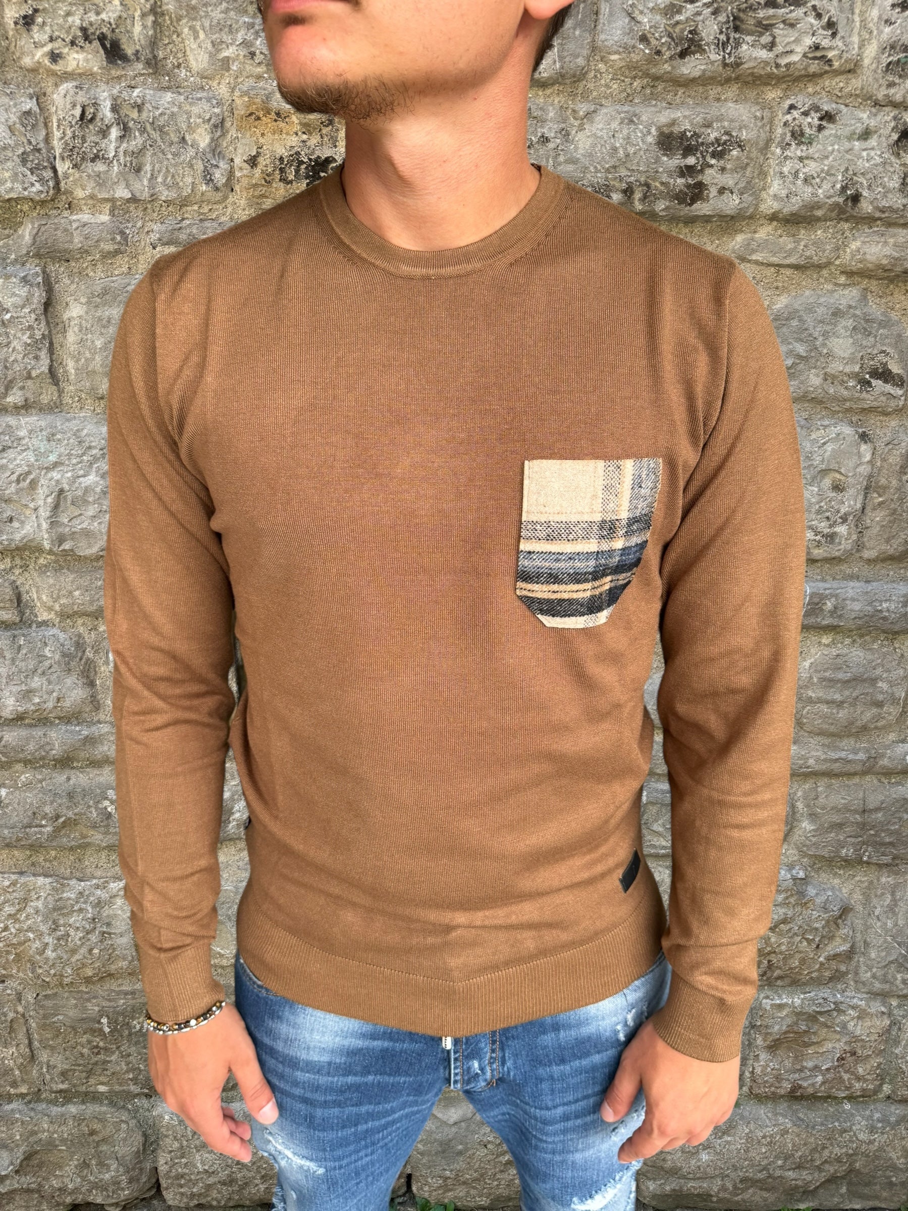 MAGLIONE VISCOSA V2 BRAND CAMMELLO TASCHINO