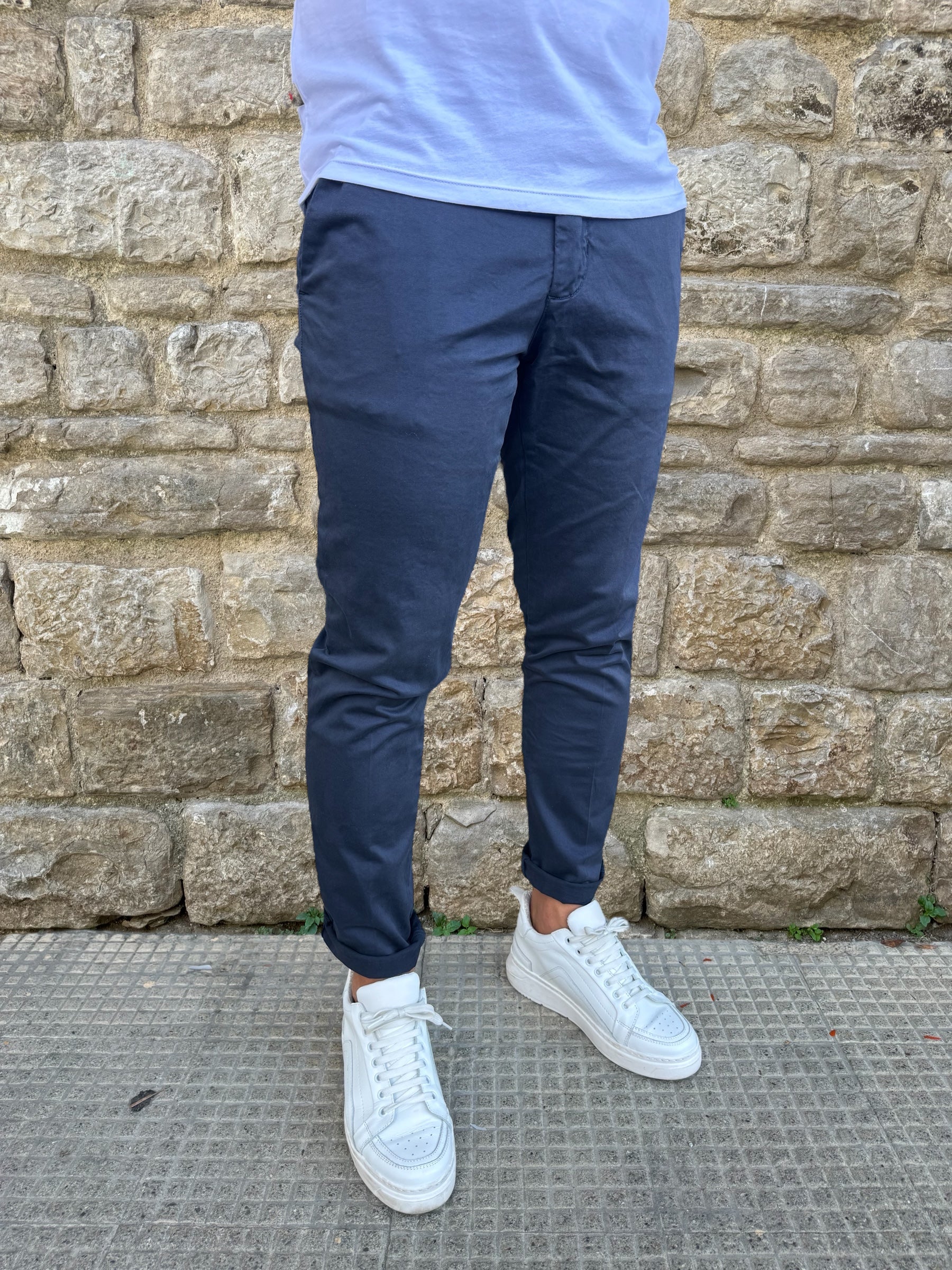 PANTALONE CHINO AC356 TELAMIRA BLU