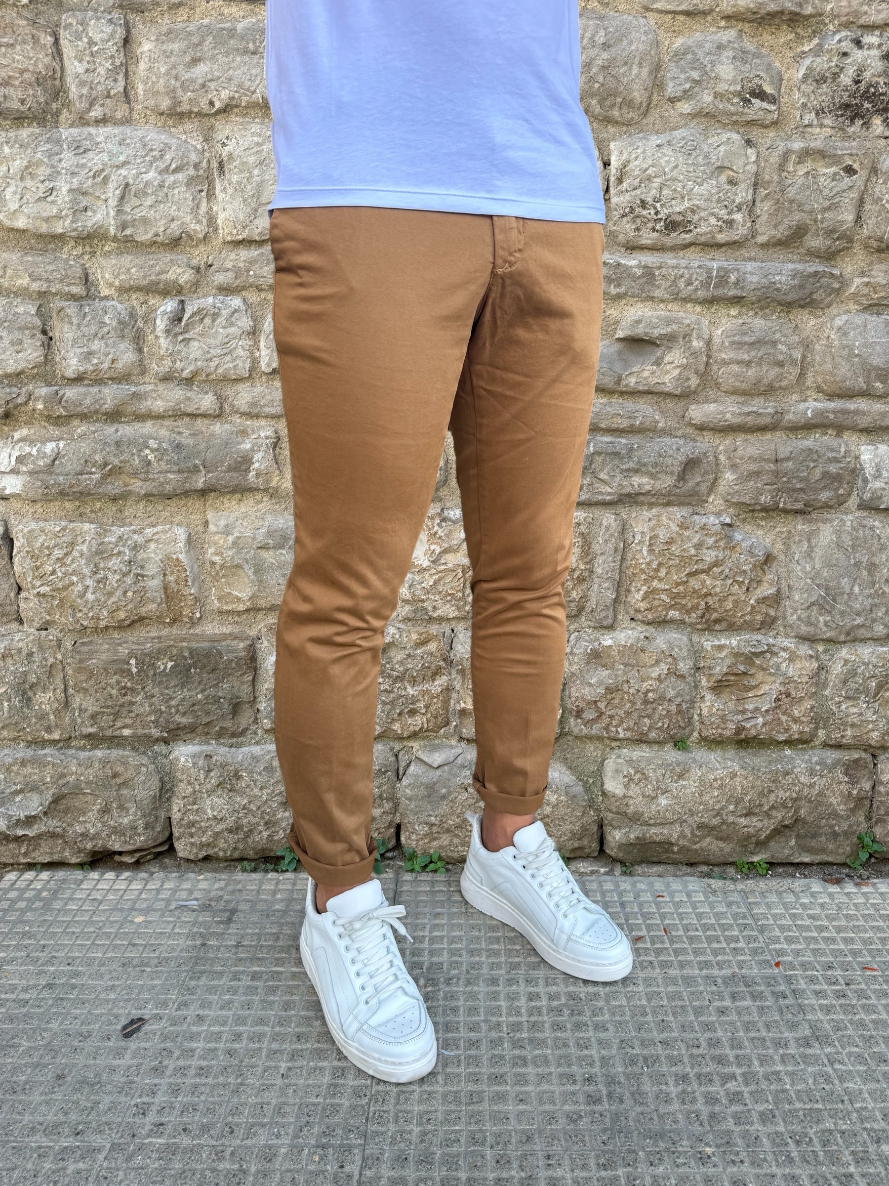 PANTALONE CHINO AC356 TELAMIRA TABACCO