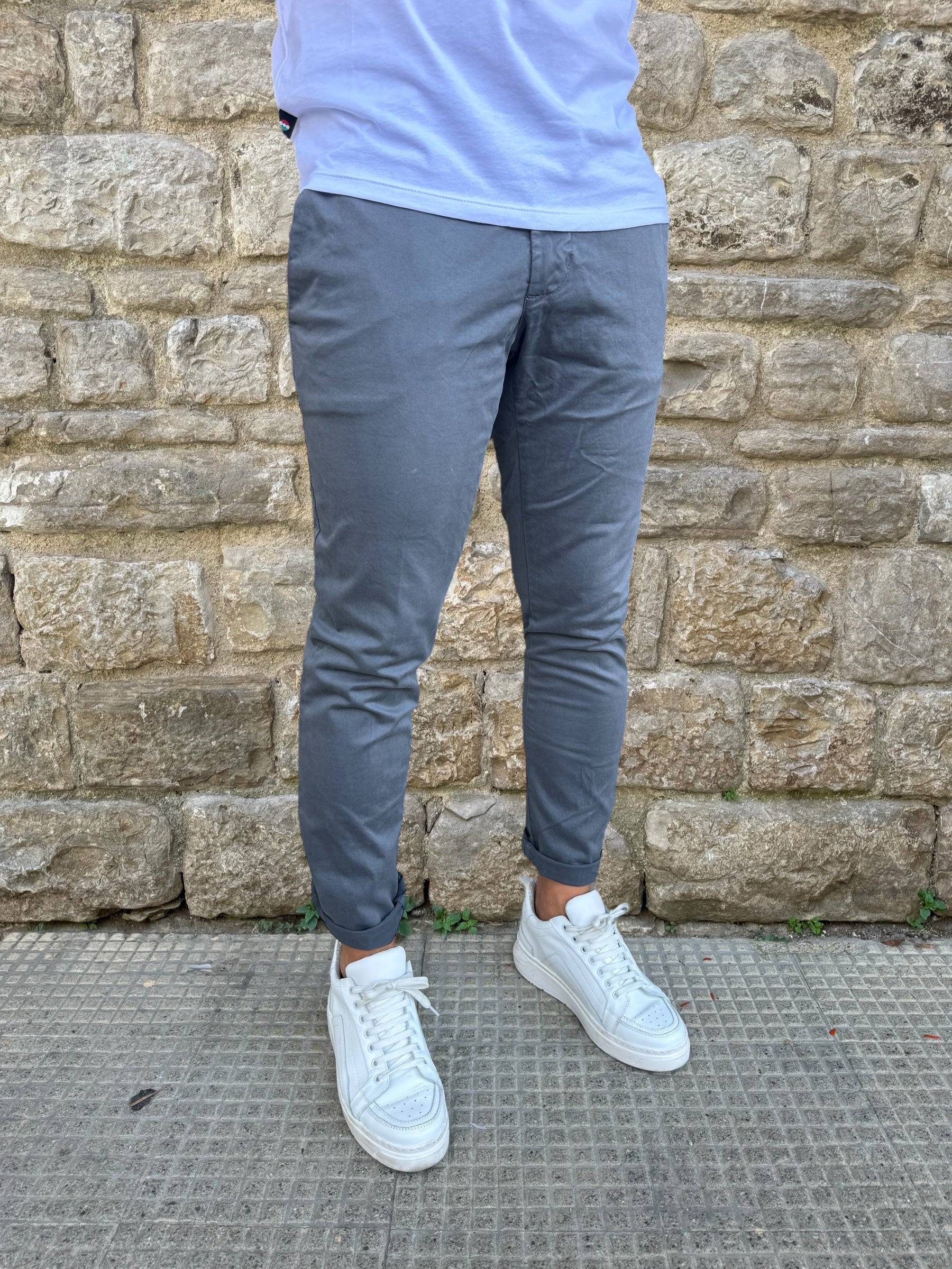 PANTALONE CHINO AC356 TELAMIRA PIOMBO