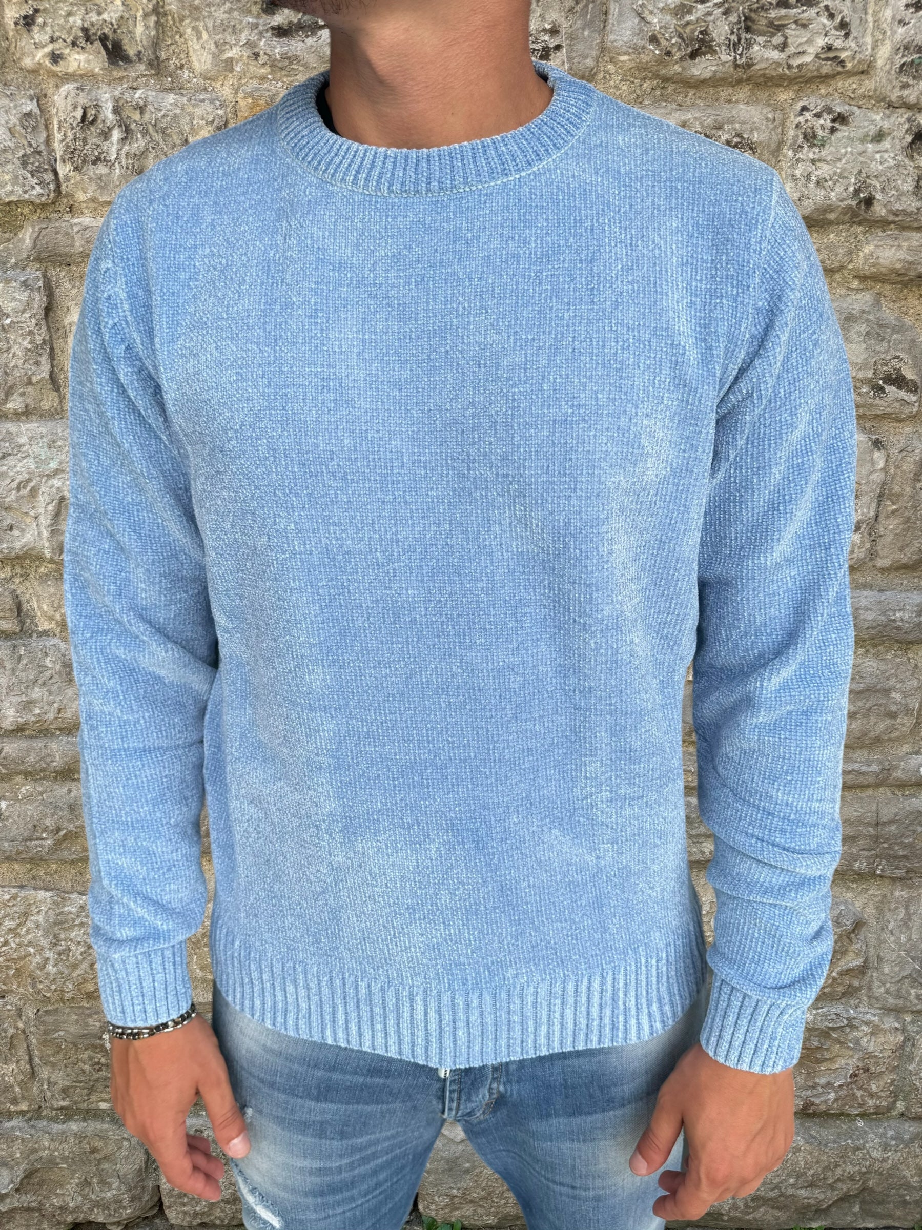 MAGLIONE CINIGLIA TELAMIRA MV-015 NEBBIA