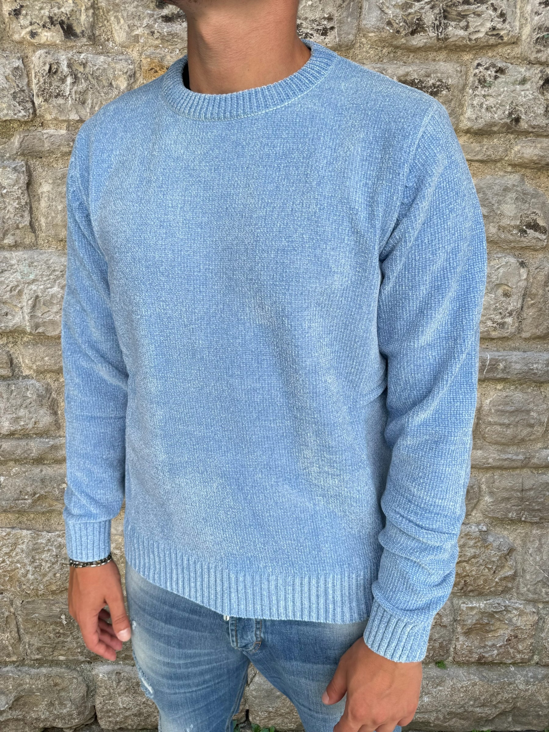 MAGLIONE CINIGLIA TELAMIRA MV-015 NEBBIA