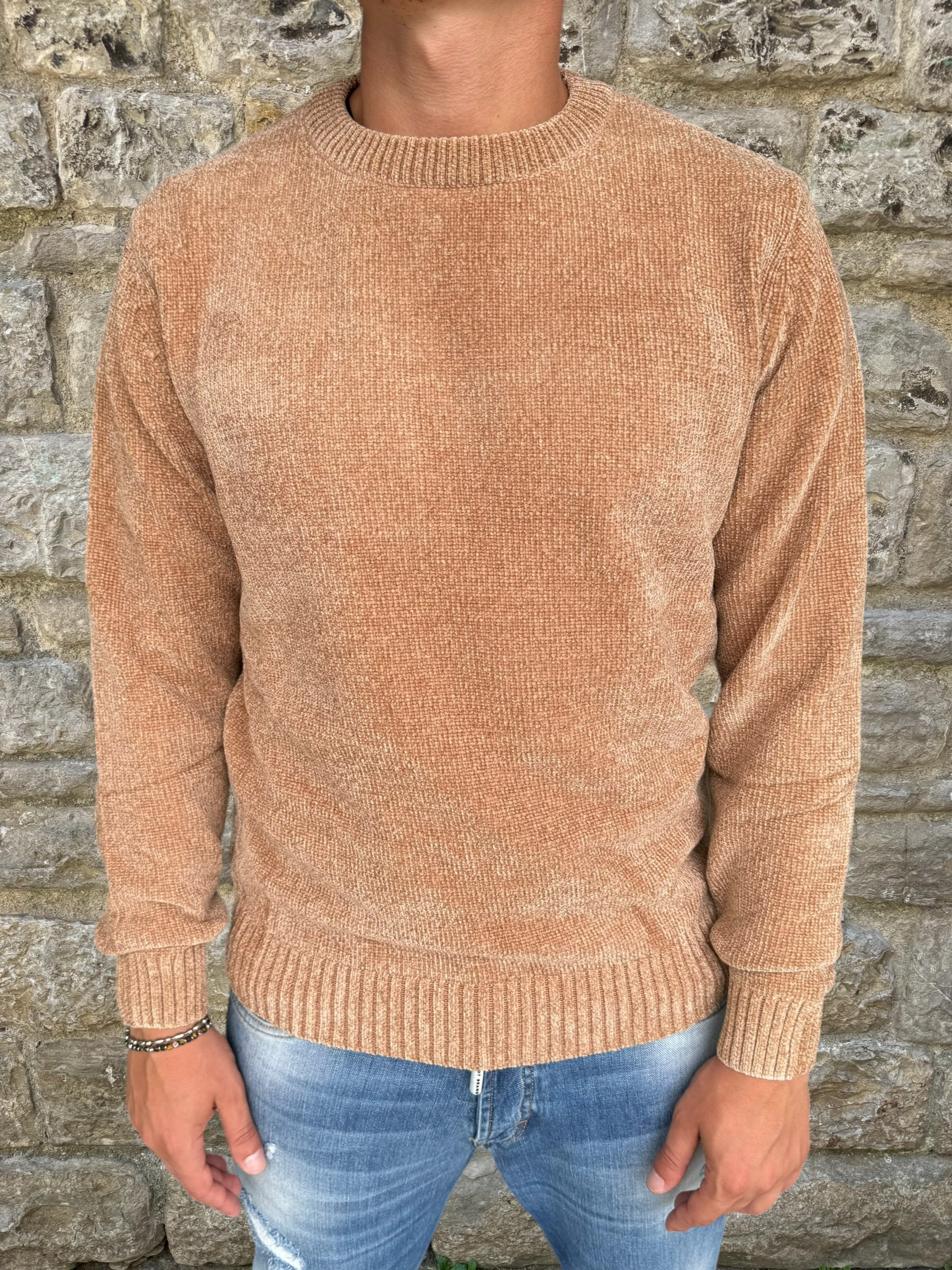 MAGLIONE CINIGLIA TELAMIRA MV-015 CAMEL