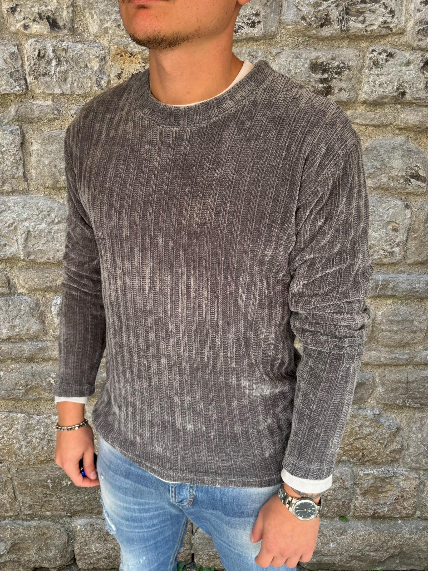 MAGLIONE APF32 ALTA TENSIONE GRIGIO