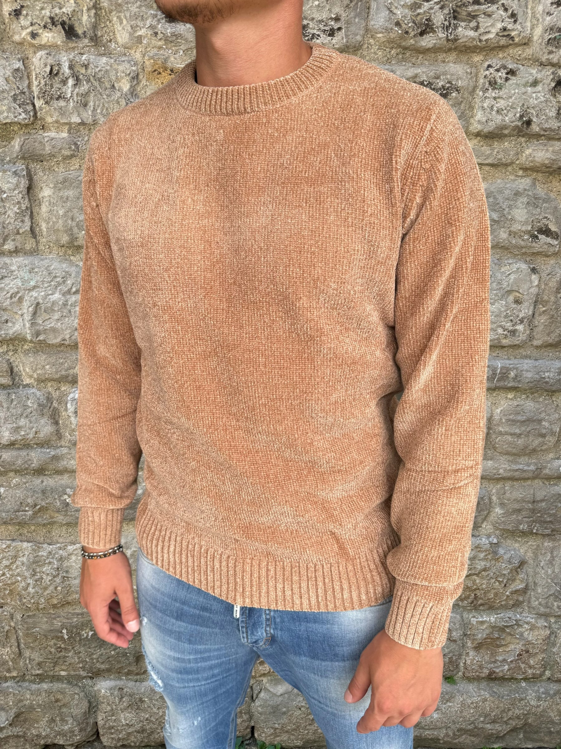 MAGLIONE CINIGLIA TELAMIRA MV-015 CAMEL