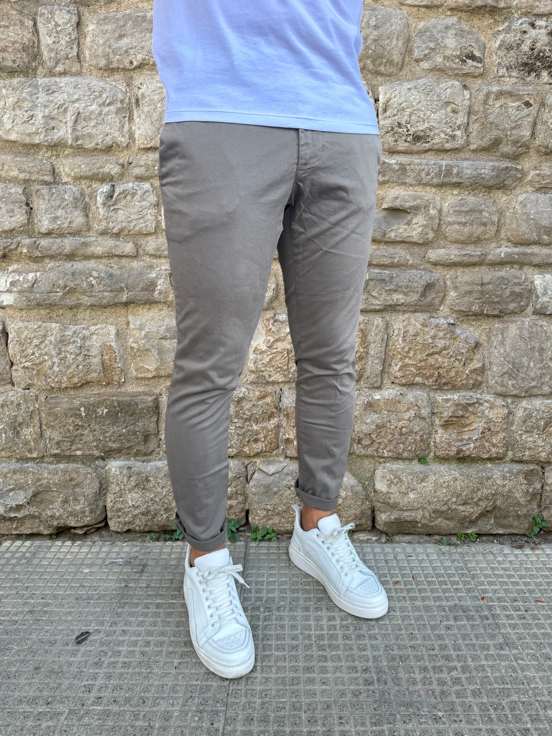 PANTALONE CHINO AC356 TELAMIRA FANGO