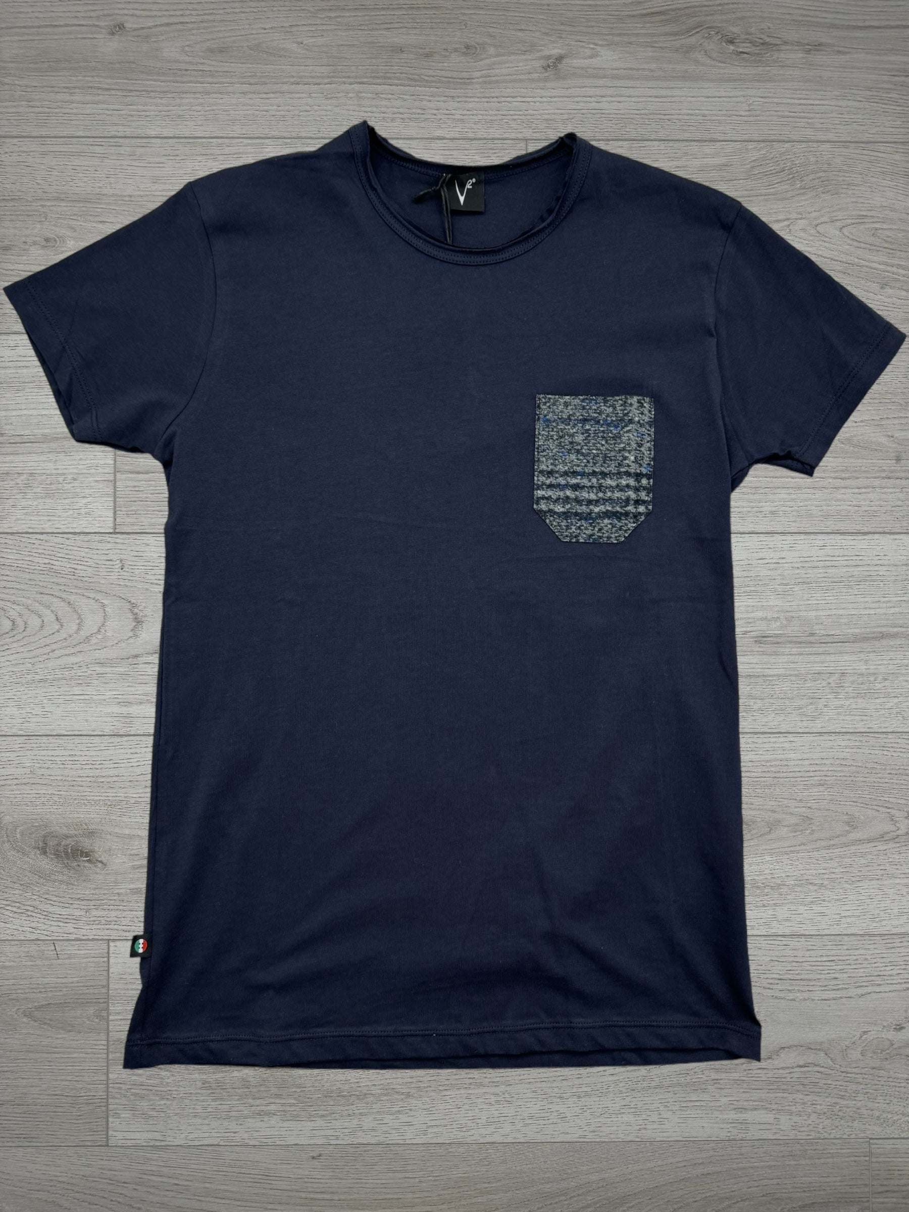 T-SHIRT BLU V2 BRAND TASCHINO