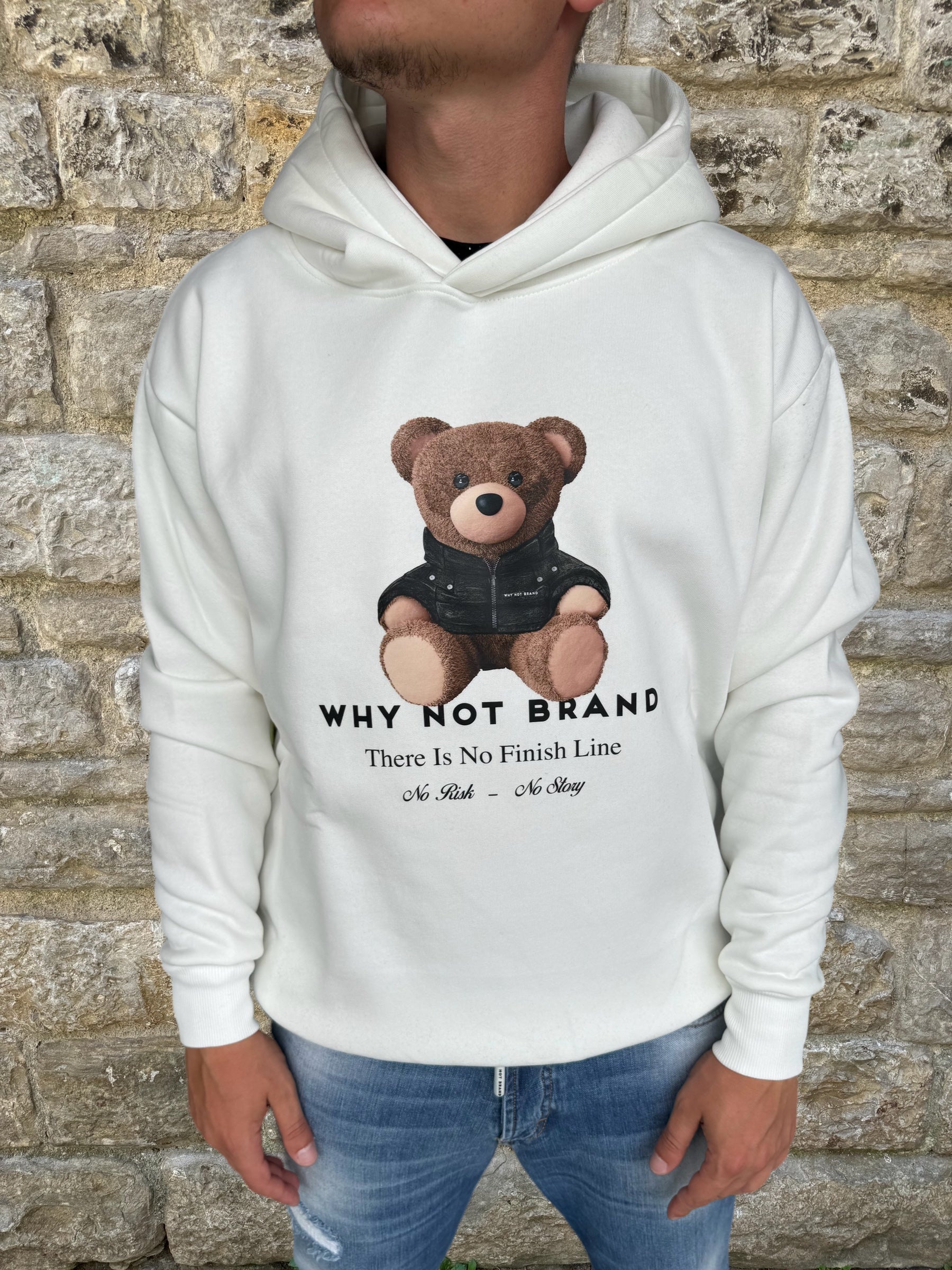 FELPA SWEAT BEAR WHY NOT BRAND FS28 PANNA