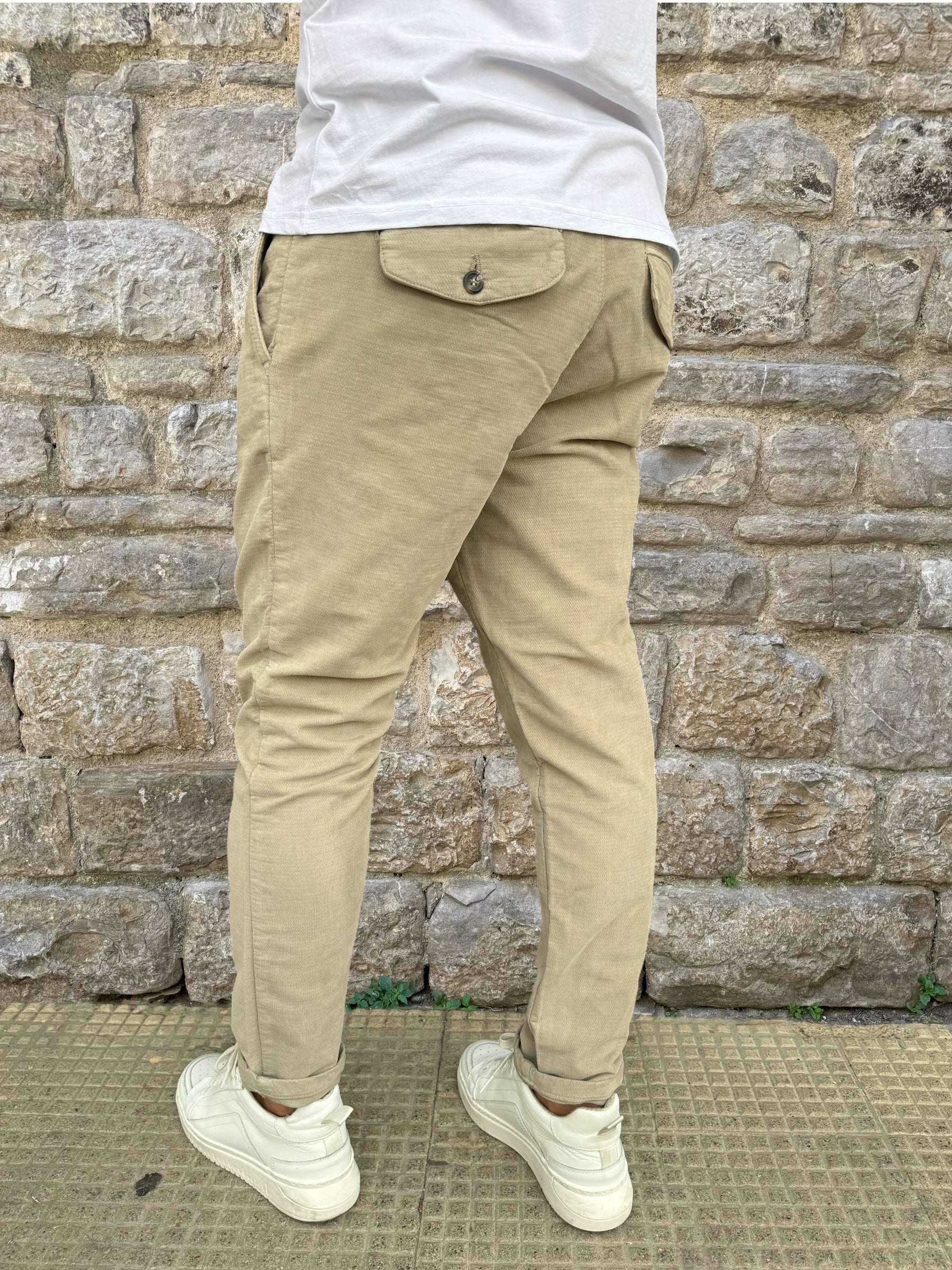 PANTALONE VELLUTO TELAMIRA GTP026 BEIGE