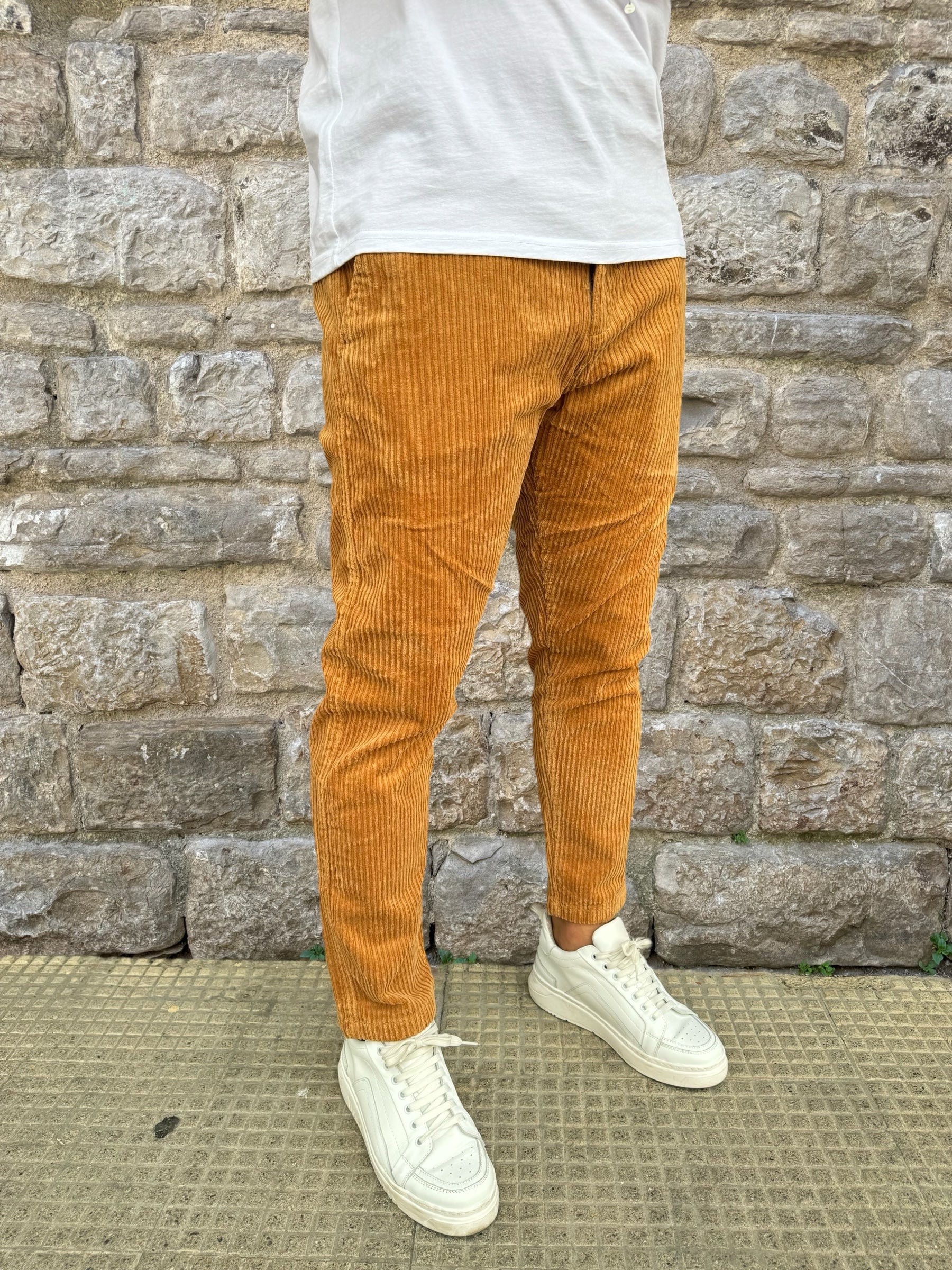 PANTALONE VELLUTO TELAMIRA BTP035 CAMEL