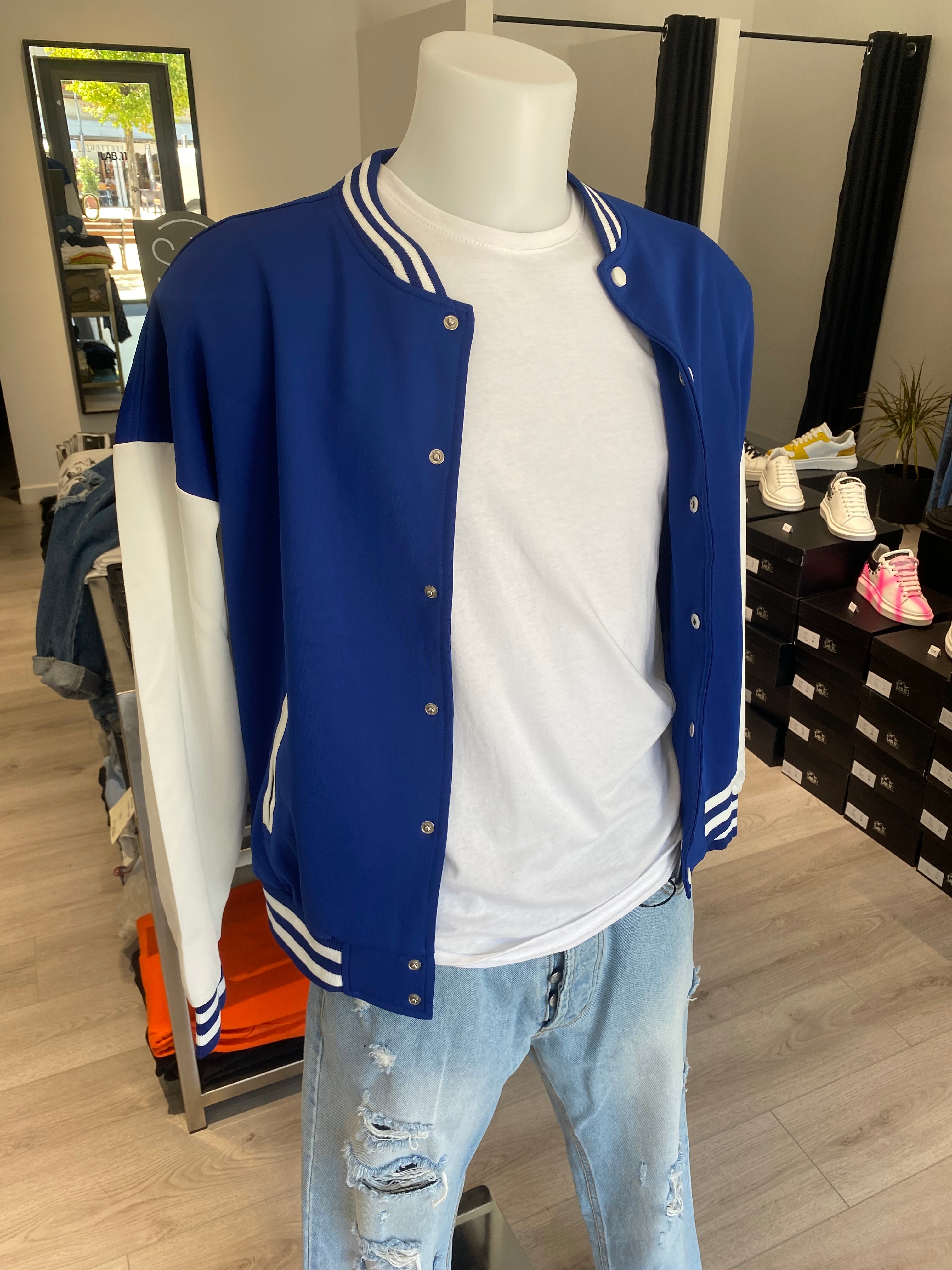 VARSITY JACKET OVERSIZE BN8 BLU OUTLET